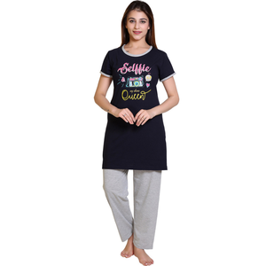 Conjunto de Pijama para Mujer, Corte Holgado, Estampado, Ropa de Dormir Transpirable, ODM - Product Image 3