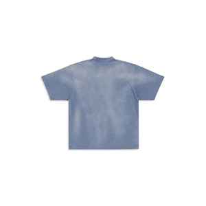 CUSTOM <b>Tshirt</b> for Man Distressed Boxy Mock Neck Custom <b>Tshirts</b> Blank Heavyweight Crew T Shirt - Product Image 2