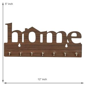 Wooden Wall Mounted Key Holder for Home Decor Stylish Key Holder for Wall with <b>Hooks</b> - Product Image 2