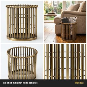Antique Brass Metal Wall-mounted Wire <b>Basket</b> 20 cm Home Decor Hotel Wedding Gift - Product Image 6