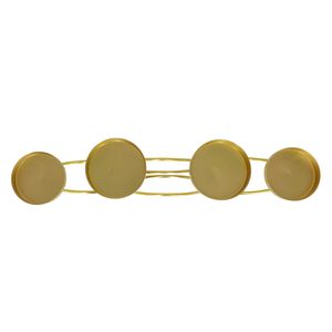 Support de bougie en métal doré à 4 bras, candélabre décoratif, centre de table pour table à manger, mariage, fête, décoration de la maison - Product Image 6