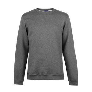 Sweat-shirt en coton tricoté uni à col rond pour homme, coupe classique, décontracté, manches longues, gris, automne - Product Image 3