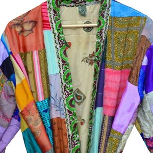 Nouveau Peignoir patchwork pour femmes Kimono en soie Robe de nuit pour femmes - Product Image 1