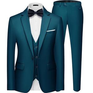 Trajes Clásicos Transpirables para Hombre, Corte Entallado, 3 Piezas, Blazer y Pantalones, Traje de Esmoquin para Boda y Fiesta, Trajes de Lujo para Hombre - Product Image 1