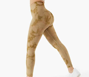 Leggings Deportivos de Yoga para Mujer, Cintura Alta, con Cordón Ajustable, Color Sólido, Ecológicos, hasta la Rodilla, con Efecto Push-Up y Scrunch Butt, Nueva Llegada - Product Image 4