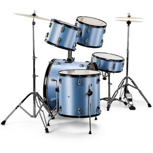 Set Batteria Completo per Adulti 5 Pezzi - Grancassa Blu 16", Piatto Ride 14", Piatti Hi-hat, Pelli di Betulla, Misura XL - Product Image 5