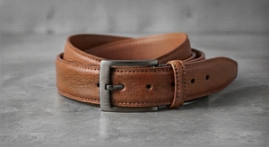 Cinturón Formal de Negocios para Hombre, Cuero Vacuno Negro Sólido, Hebilla de Pin, Duradero, Personalizado, Venta al Por Mayor - Product Image 5