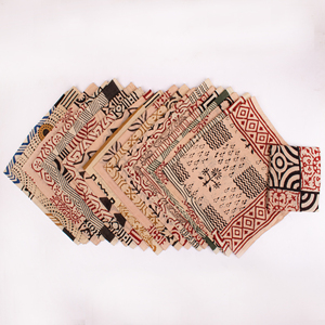 Craftjaipur Boho Style 100% Cotton Hand Block Printed <b>Square</b> Bandana Head <b>Scarf</b> 21x21 for Unisex Made in Rajasthan - Product Image 6