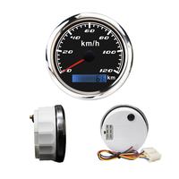 SPEEDOMETER 85Mm 120 KMH Gauge ODOMETER CANbus J1900 Jarum Analog Putih LED Backlight Pelat Muka Hitam