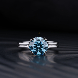 Bague solitaire en diamant de laboratoire taille brillant rond de 2,5 carats, double griffe, pierre mystique, certifiée IGI, élégante pour mariée - Product Image 5