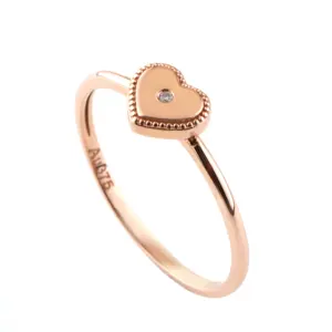 Anel de ouro sólido 9k 14k 18k, joia redonda de diamante e círculo, cruz, anel de dedo para mulheres