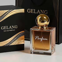 Flacon de parfum personnalisé haut de gamme 100 ml, flacon de parfum en verre dégradé 30 ml 50 ml, flacon de parfum carré vide avec emballage boîte