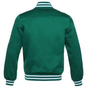 Custom Men <b>White</b> Varsity <b>Jacket</b> Plain Satin Bomber <b>Jacket</b> Blank Rainbow Stripe Letterman <b>Jacket</b> - Product Image 3