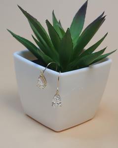 Pendientes de Diamantes en Forma de Pera de 2 Quilates, Oro de 14K, Diamantes Cultivados en Laboratorio, VS, Elegantes, Joyería Fina, Regalo para Mujer, para Fiestas - Product Image 4