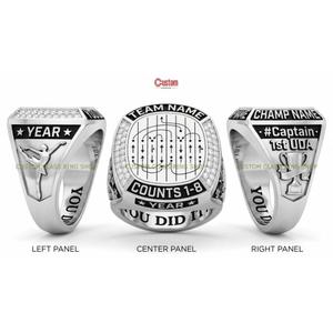 Vente directe usine – Bague de championnat personnalisée pour équipe de danse hip-hop, en argent sterling 925, OEM ODM, fabricant grossiste - Product Image 3