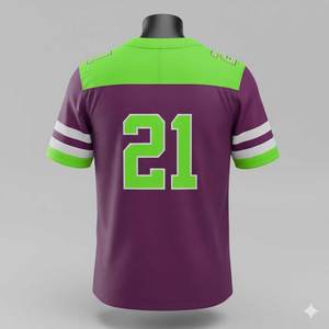 Maillot de football américain unisexe léger et abordable, personnalisé par sublimation, imprimé, grande taille, séchage rapide, idéal pour l'été - Product Image 3