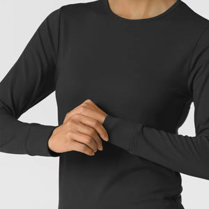 Hauts médicaux personnalisables pour femmes, uniformes sur mesure, chemises d'hôpital à manches longues, sous-vêtements d'infirmières, vente en gros - Product Image 6