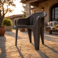 Chaise en plastique moderne et durable, design diamant, pour salle de bain, salon, extérieur, salle à manger, atelier