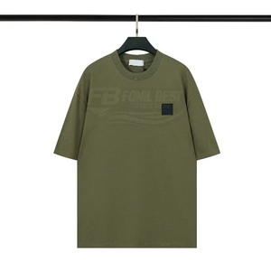 FONILBEST เสื้อยืดแขนสั้นผู้ชายสีขาวพิมพ์ลายตัวอักษร O-Neck Casual Jersey Cotton Breathable Fit - Product Image 6