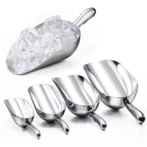 Cuchara de Acero Inoxidable Multiusos para Hielo, Palomitas, Dulces y Alimentos, Cuchara Metálica Resistente para Máquina de Hielo, Cocina, Bar y Restaurante - Product Image 6