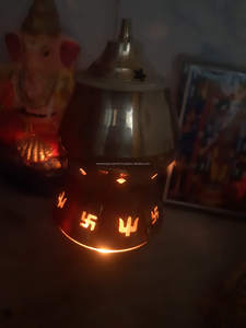 Brass Kapoor dani with Night lamp, Aroma Diffuser, Bakhoor dani, <b>Incense</b> <b>Burner</b> - Product Image 3