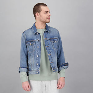 Chaquetas de Mezclilla para Hombre, Color Azul Claro, 100% Algodón, Forro de Felpa Lavada, Invierno, Venta al Por Mayor, Empaque Personalizado - Product Image 1
