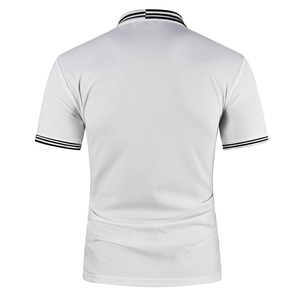 Chemise décontractée pour homme en toile 100 % coton respirante de haute qualité, motif uni, manches courtes, col brodé, grandes tailles - Product Image 3