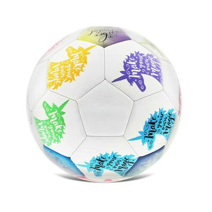 Street <b>Football</b> Soccer Ball <b>Machine</b> Stitched Leather Paint Splatter Design Indoor Outdoor Sports Use OEM Customized Logo - Product Image 6