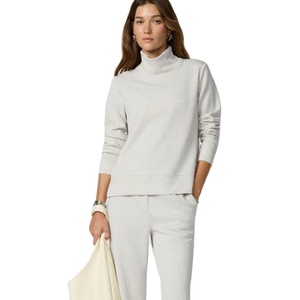 Pull en coton mélangé surdimensionné, tenues confortables grandes tailles pour femmes, vêtements et accessoires, impression de logo personnalisée - Product Image 1