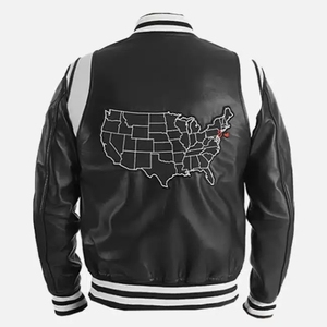 Chaqueta Phi 2026 |    Chaqueta de cuero para hombre con bordado de fraternidad |   Chaqueta Bordada de Fraternidad, Chaqueta Bomber Personalizable - Product Image 2