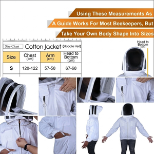 Combinaison d'apiculture personnalisée pour homme, logo brodé sur mesure, fermeture éclair, sans manches, légère, vêtements de travail de protection - Product Image 6