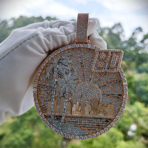 จี้เพชรโมอิสซาไนต์ชุบทองคำขาว 18K รุ่น Dream Chasers ดีไซน์หรูหราสำหรับทุกเพศ - Product Image 1