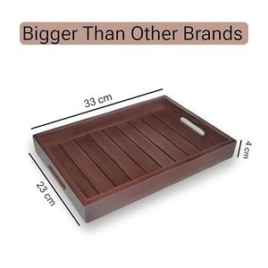 Private labelling Elegant Wooden Serving <b>Tray</b> With Strong Build For Serving Drinks <b>Snacks</b> And Desserts At Parties - Product Image 2