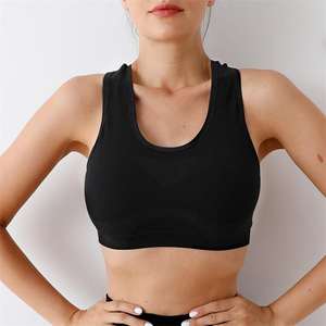 Sujetador deportivo para mujer de talla grande, a prueba de golpes, sin costuras, elástico en cuatro direcciones, ecológico, para yoga, fitness, gimnasio, correr al aire libre, frontal - Product Image 2