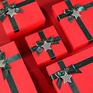 Red Christmas <b>Gift</b> <b>Box</b> <b>Empty</b> <b>Gift</b> <b>Box</b> Red Festive Favor Present <b>Box</b> Scarf <b>Gift</b> Packaging <b>Box</b> Custom Logo Wholesale - Product Image 5