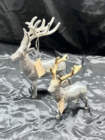 Sonnet Decor Silver Reindeer Votive Aluminium Dekorasi Rumah Natal Buatan Tangan Desain Tahan Lama Cetak Digital