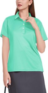Camiseta Polo Roja de Manga Corta para Mujer, Tejida en Poliéster, Color Sólido, Largo Regular, Teñido Liso, Superventas 2026 - Product Image 4