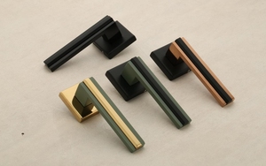 Modern Door <b>Handles</b> Lever Door <b>Handles</b> Square Rose Door <b>Handles</b> Interior Door Hardware Premium Minimalist Design Fits modern - Product Image 1