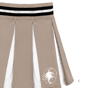 Jupe plissée beige pour femmes, taille haute, uniforme d'équipe athlétique, performance de danse, entraînement, compétition, vêtements de sport - Product Image 4