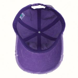 Casquettes de baseball vintage en coton non structurées avec logo personnalisé, couleur unie, effet vieilli, respirantes, pour un look sportif – Vente en gros - Product Image 4