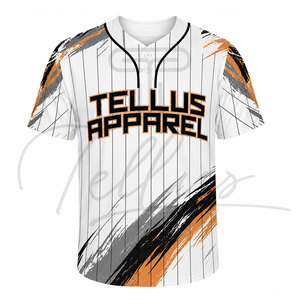 Camisetas de Béisbol Personalizadas al por Mayor, Impresión Digital, 100% Poliéster, Secado Rápido, con Diseño Gratuito para Hombre, Más Vendidas - Product Image 4