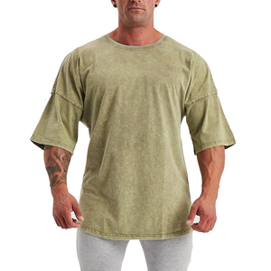 T-shirts pour hommes délavés à l'acide, style vintage, en coton, coupe oversize, respirants et confortables – Collection 2026, les plus vendus - Product Image 6