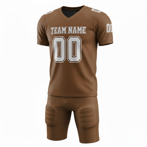 Uniforme de fútbol americano personalizado con diseño profesional, paneles laterales de spandex y costuras en twill, para entrenamiento escolar. - Product Image 4
