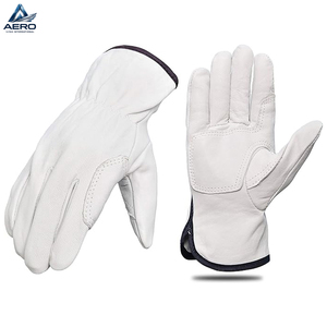 Guantes de Trabajo de Cuero de Primera Calidad, Cómodos, Transpirables, Sin Forro, Color Blanco, Nuevo Modelo, Personalizados, Suaves, de Grano Completo, del Mejor Proveedor - Product Image 2