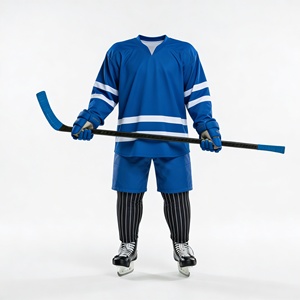 Maillot de hockey sur glace personnalisé en polyester, uniforme respirant, tissu grande taille, tenue d'équipe - Product Image 4