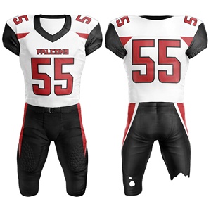 ชุดเสื้อและกางเกงอเมริกันฟุตบอลแบบเต็มชุด ออกแบบเองได้ แห้งเร็ว ชุดยูนิฟอร์มอเมริกันฟุตบอลสำหรับผู้ชาย - Product Image 1