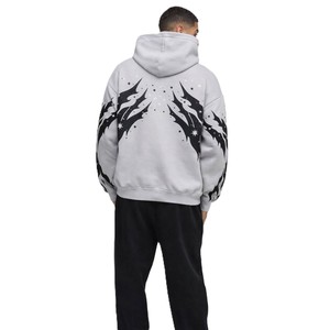 High Quality Custom Zip Hoodies For Men Heavyweight Fleece Oversized Graphic Streetwear Hoodies Wholesale Low MOQ - Product Image 2