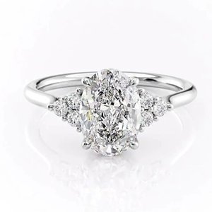 Anillo Iced Jewelz de 1.85 Quilates con Corte Ovalado, Chapado en Oro Amarillo de 14K para Ella, Certificado IGI, ¡Gran Venta! - Product Image 3