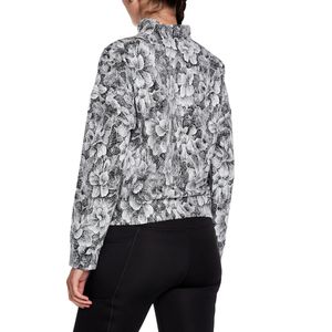Custom <b>Women</b> Floral <b>Quarter</b> <b>Zip</b> Pullover Fleece <b>Sweatshirt</b> Long Sleeve Casual Outdoor Jacket OEM ODM Wholesale Supplier - Product Image 3