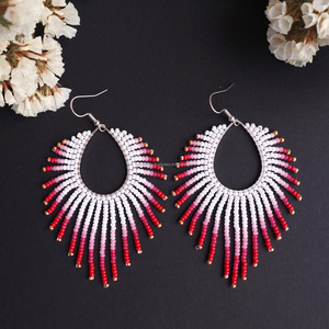 Indian Handmade Seed Beads <b>Earrings</b> with Best Quality Beautiful Bohemian Seed Beads <b>Earrings</b> Direct Factory - Product Image 6